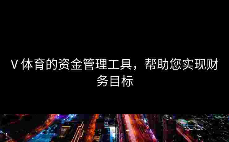 V 体育的资金管理工具，帮助您实现财务目标