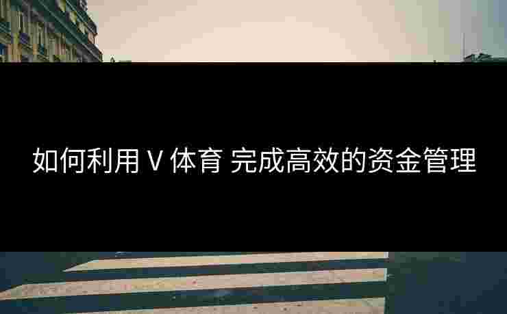 如何利用 V 体育 完成高效的资金管理